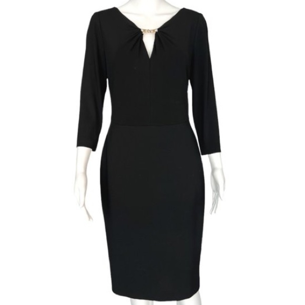 Escada black link midi dress